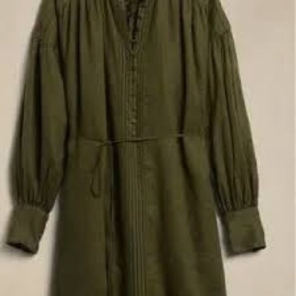 BANANA REPUBLIC EUROPEAN LINEN MINI DRESS Size XS NWT - Picture 6 of 13